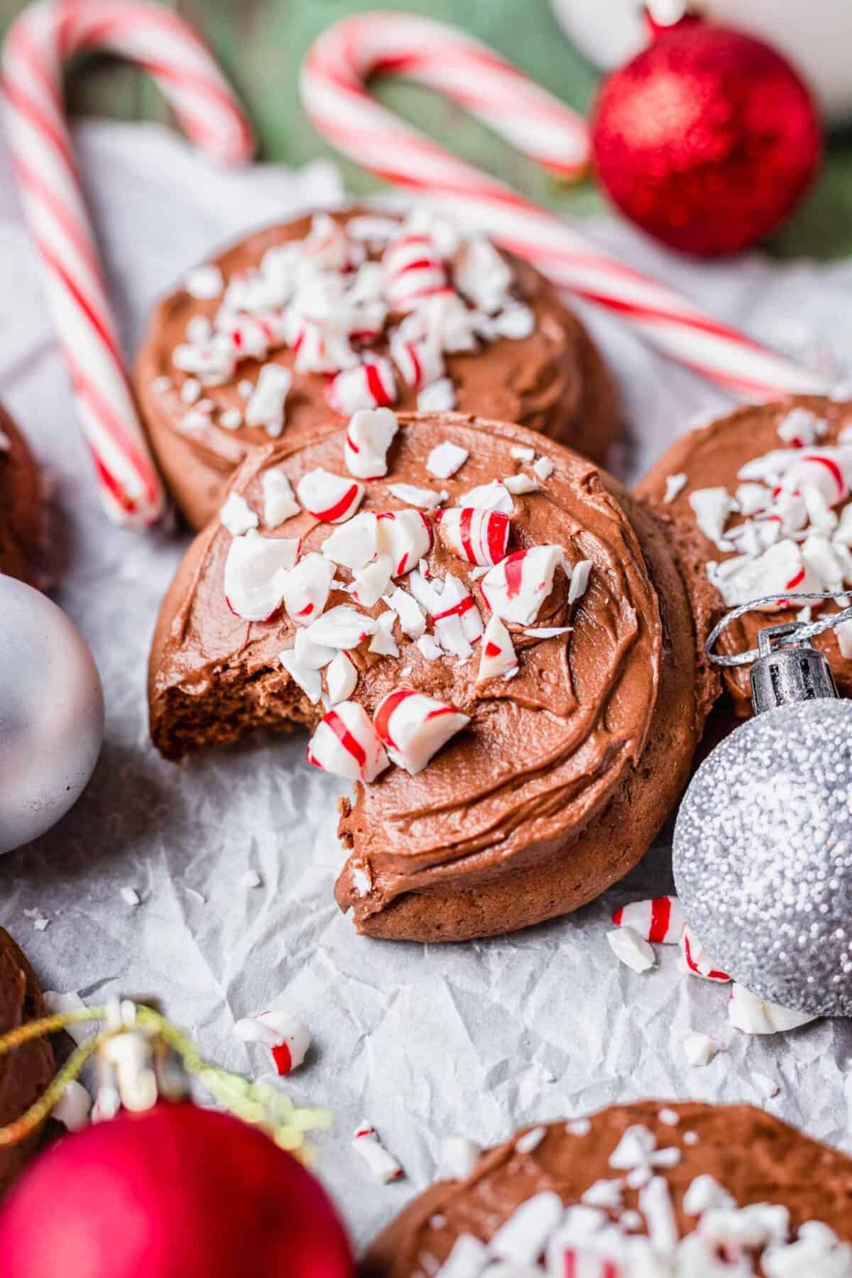 Chocolate Peppermint Lofthouse Cookies 