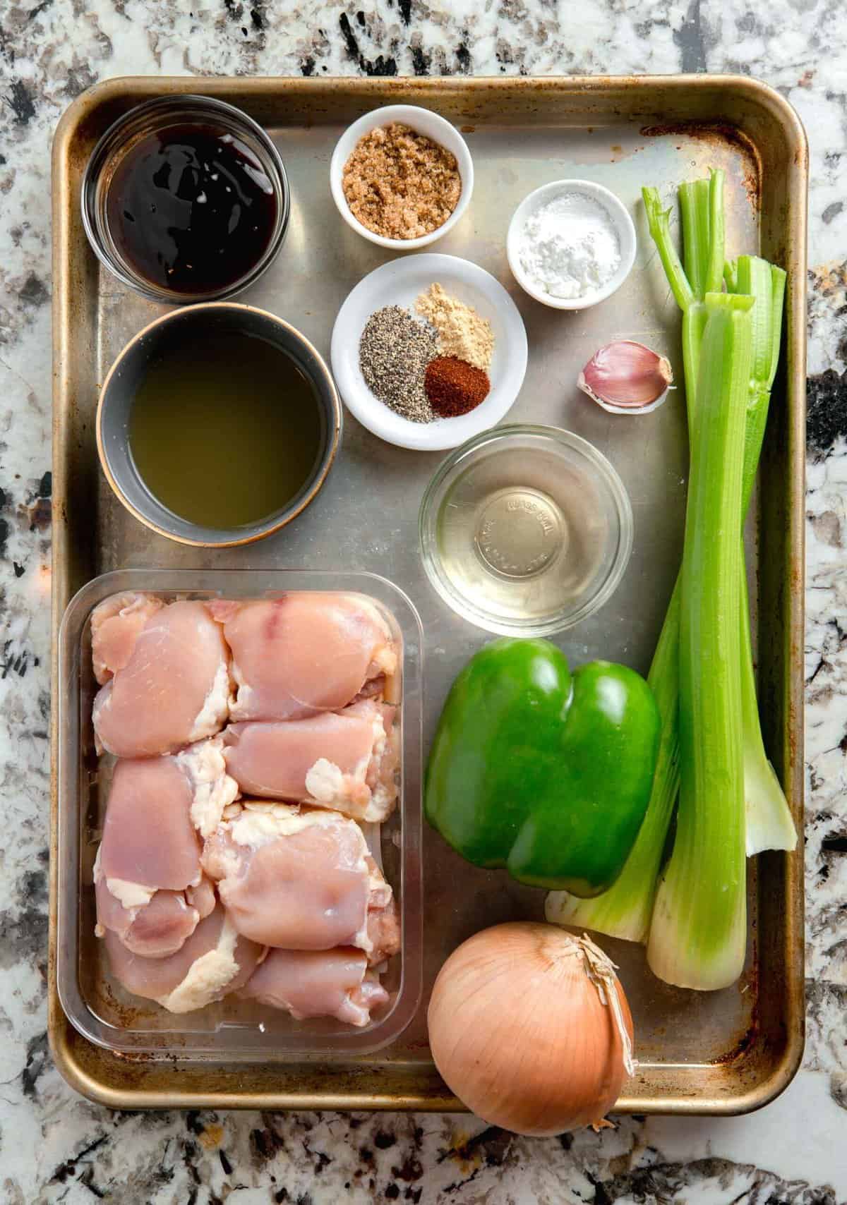 ingredients for black pepper chicken