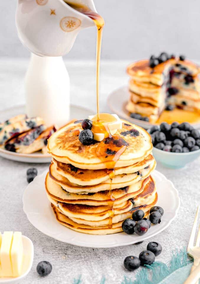 Blueberry Pancakes Table for Two® by Julie Chiou