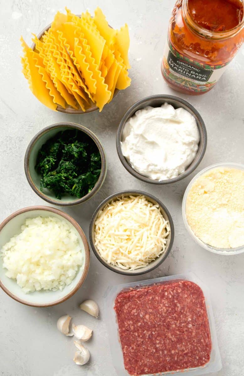 ingredients for sheet pan lasagna