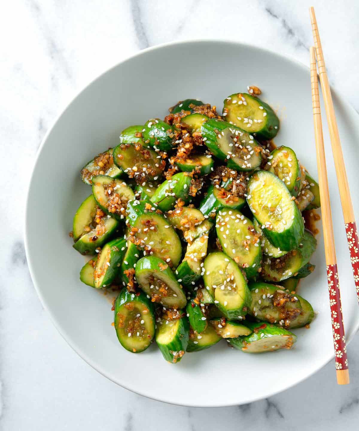 Smashed Shito Cucumber Salad Recipe