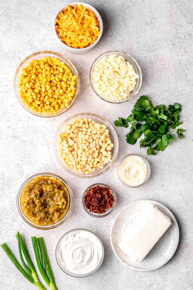 ingredients for corn dip