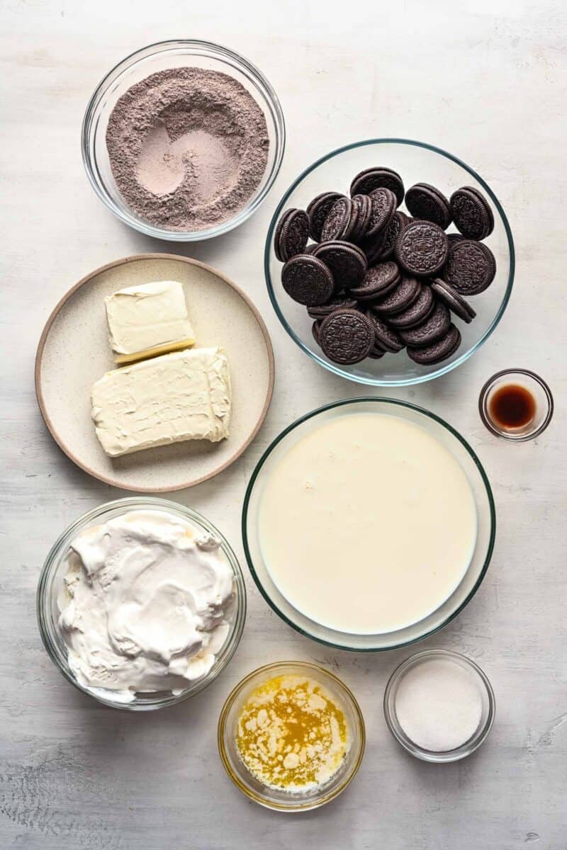 ingredients for chocolate lasagna