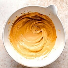 Peanut butter and butter creamed together.