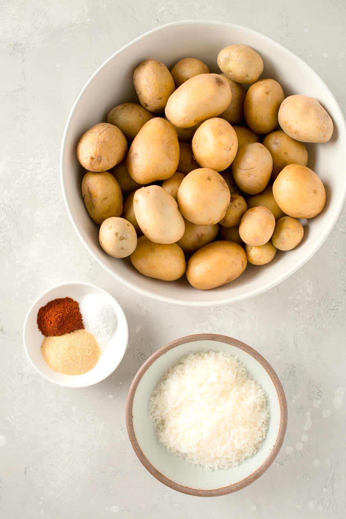 ingredients for roasted parmesan potatoes