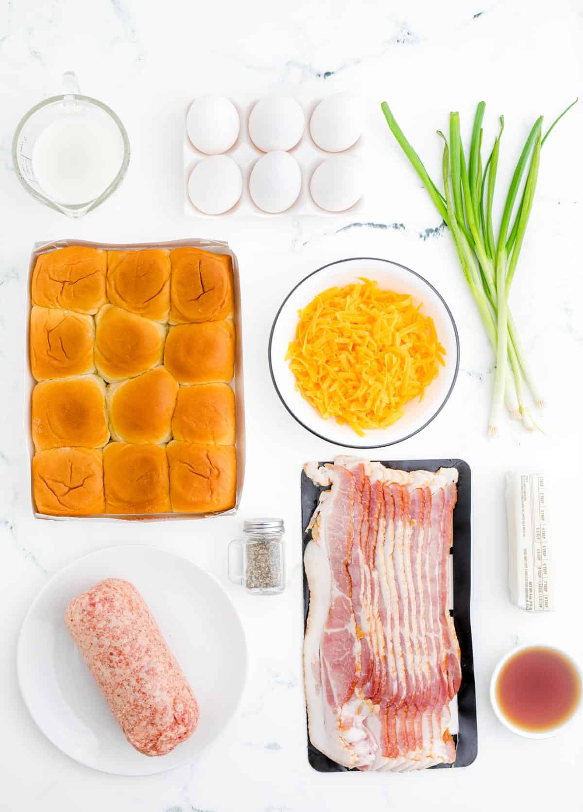 ingredients for breakfast sliders