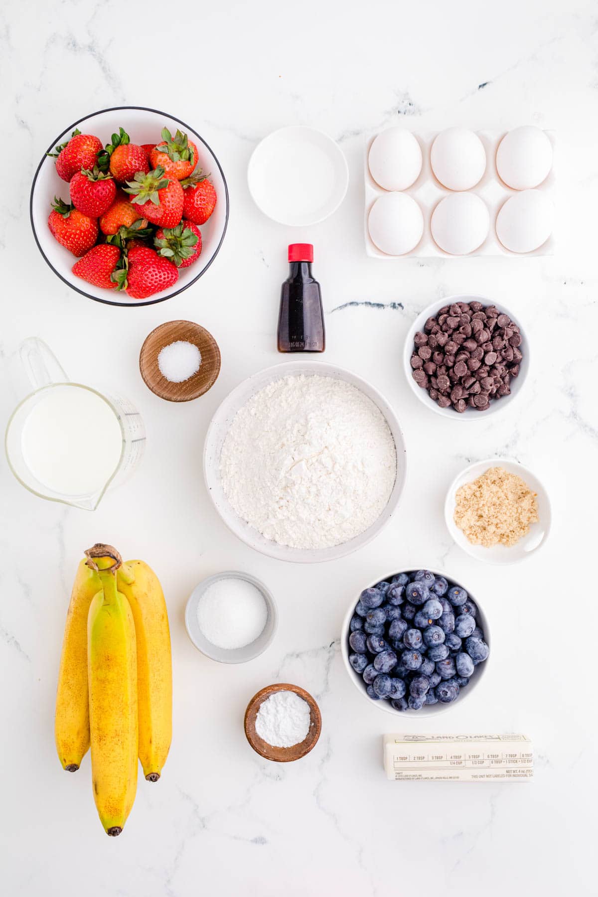 ingredients for fruit pancakes