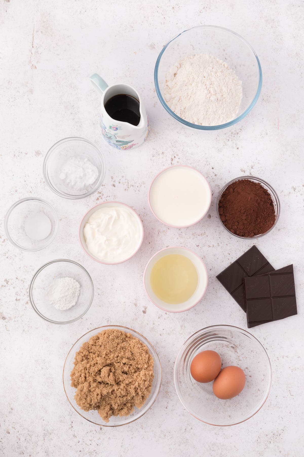 ingredients for mini bundt cakes