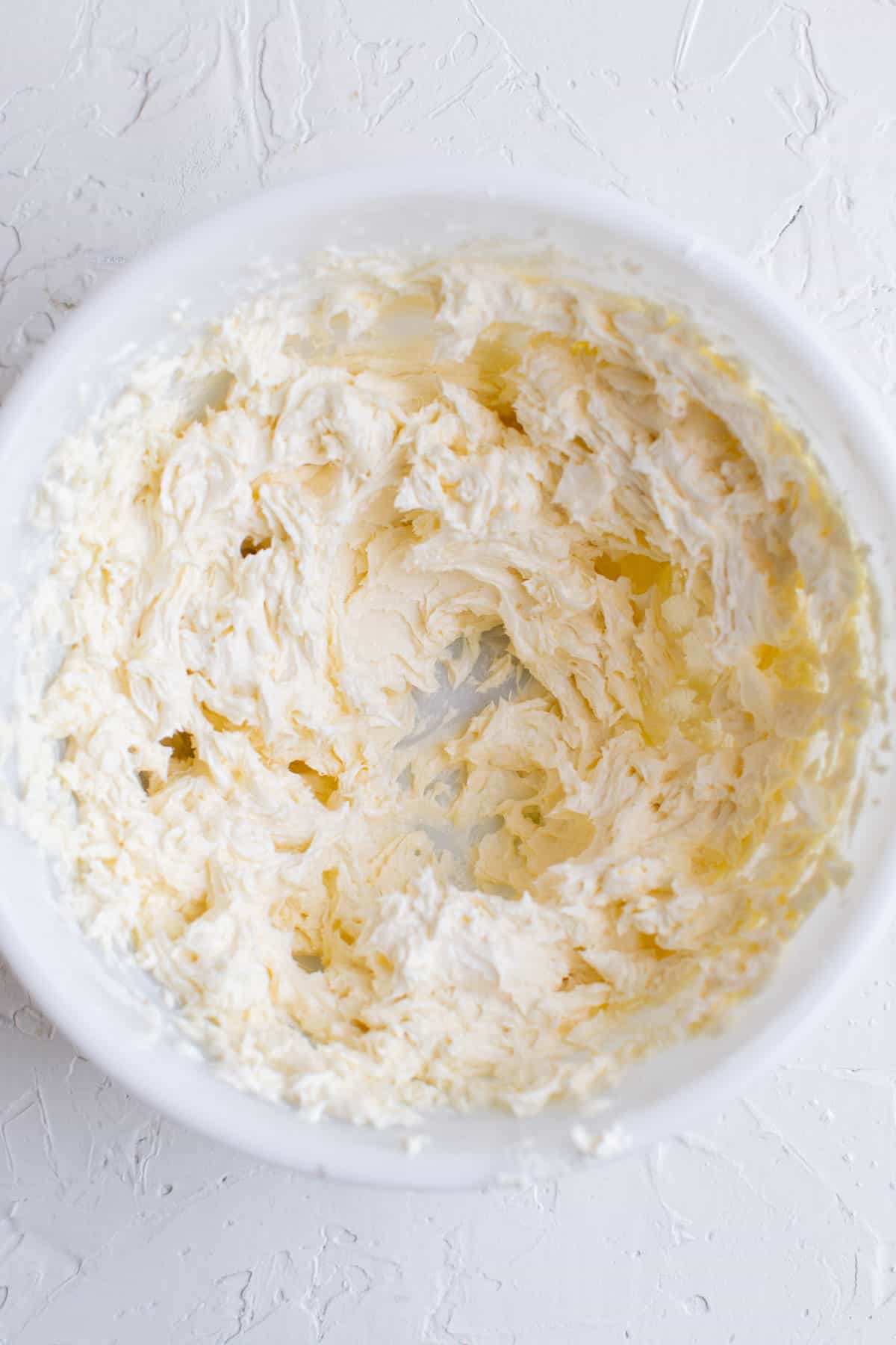 whipped butter in a white bowl