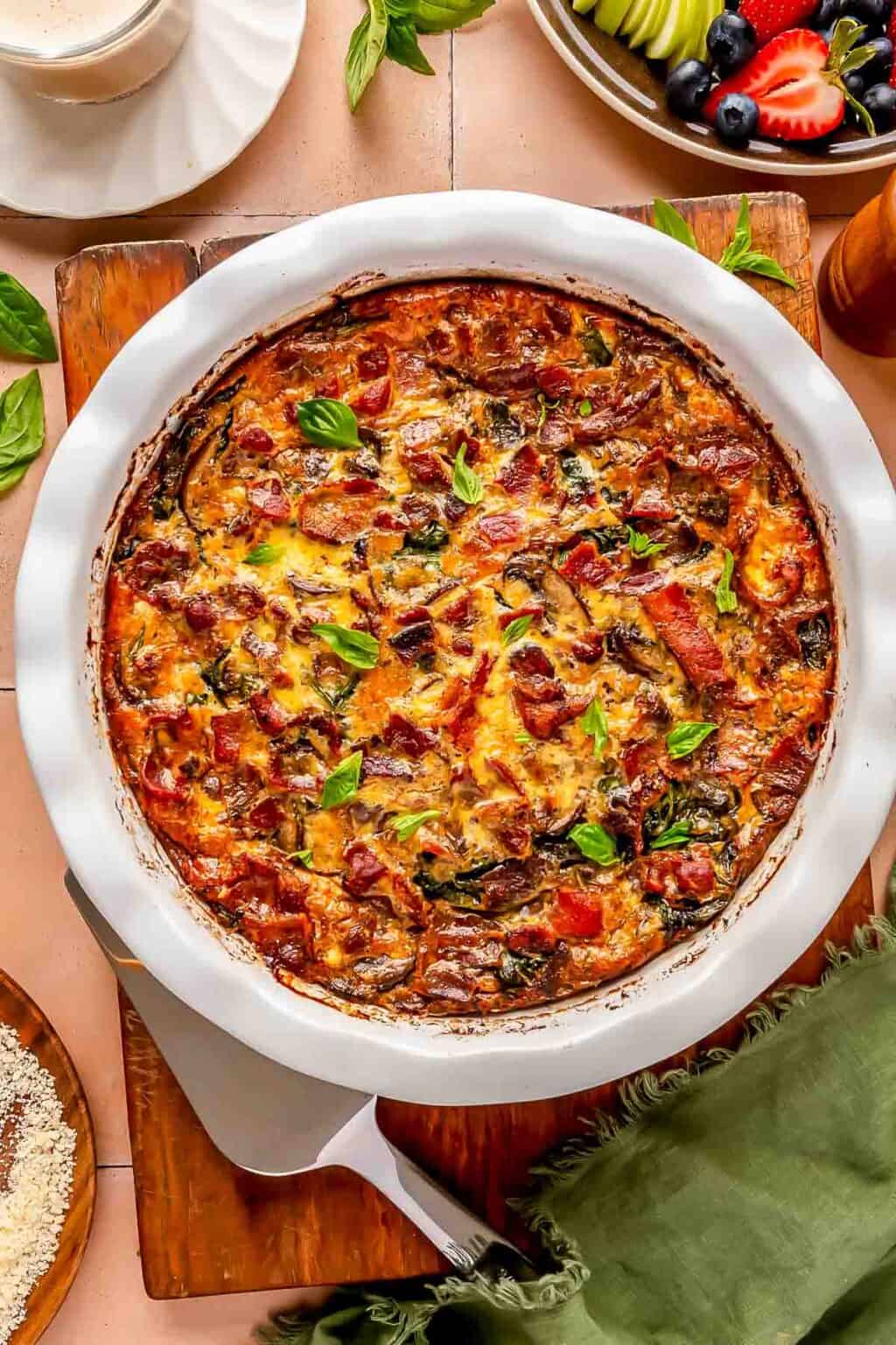 Bacon, Spinach, and Mushroom Quiche | Table for Two® by Julie Chiou